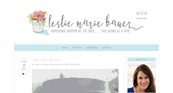 Desktop Screenshot of lesliemariebauer.com