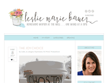 Tablet Screenshot of lesliemariebauer.com